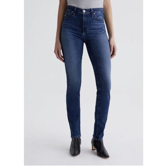 Adriano Goldschmied Mari Jeans Sz 27 Dark Wash ALTERED Crop Ankle Slim Straight - Picture 1 of 10
